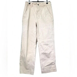 Everlane cropped straight jeans off white/sand